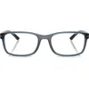 Prada Linea Rossa 53mm Pillow Optical Glasses In Blue