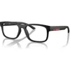 Prada Linea Rossa 54mm Rectangle Optical Glasses In Black