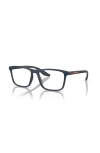 Prada Linea Rossa 54mm Rectangle Optical Glasses In Blue