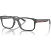 Prada Linea Rossa 54mm Rectangle Optical Glasses In Gray