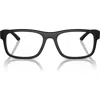 Prada Linea Rossa 54mm Rectangular Optical Glasses In Black