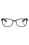 Prada Linea Rossa 55mm Pillow Optical Glasses In Black