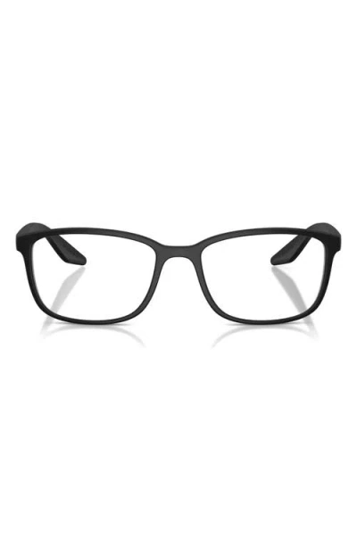 Prada Linea Rossa 55mm Pillow Optical Glasses In Black