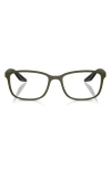 Prada Linea Rossa 55mm Pillow Optical Glasses In Green
