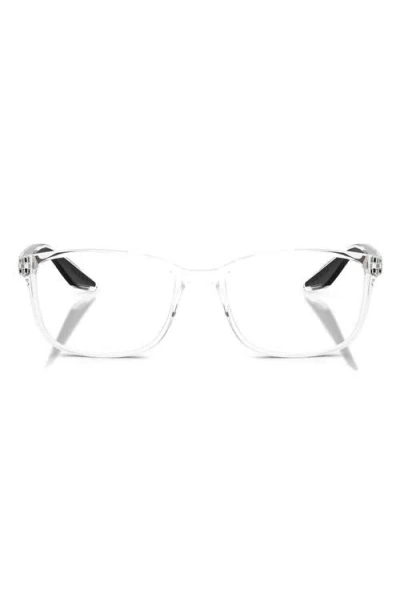 Prada Linea Rossa 55mm Pillow Optical Glasses In Transparent