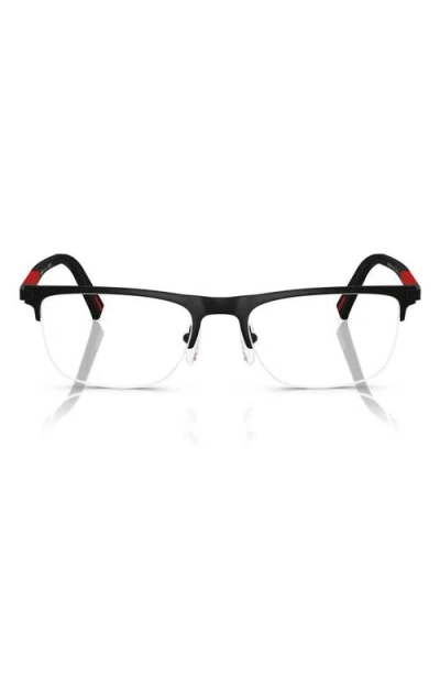 Prada Linea Rossa 55mm Pillow Optical Glasses In Black
