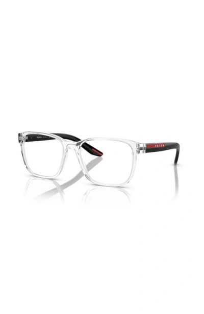 PRADA PRADA LINEA ROSSA 55MM RECTANGLE OPTICAL GLASSES