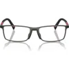 Prada Linea Rossa 55mm Rectangular Optical Glasses In Multi