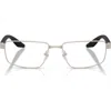 Prada Linea Rossa 55mm Rectangular Optical Glasses In Gray