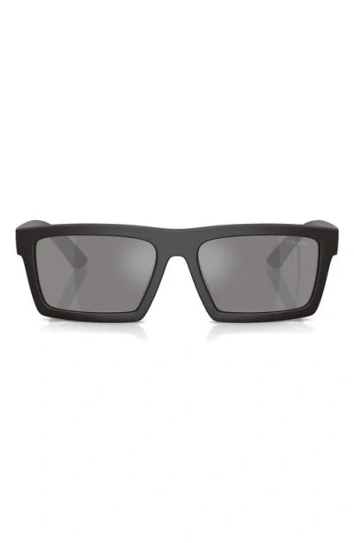 Prada Linea Rossa 55mm Rectangular Sunglasses