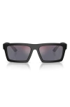 Prada Linea Rossa 55mm Rectangular Sunglasses