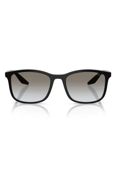 Prada Linea Rossa 56mm Gradient Pillow Sunglasses In Orange