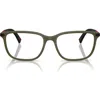 Prada Linea Rossa 56mm Pillow Optical Glasses In Military Green