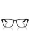 Prada Linea Rossa 56mm Pillow Optical Glasses In Rubber Black
