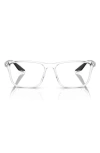 Prada Linea Rossa 56mm Pillow Optical Glasses In Transparent