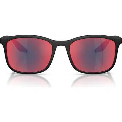 PRADA PRADA LINEA ROSSA 56MM PILLOW SUNGLASSES