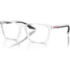 Prada Linea Rossa 56mm Rectangle Optical Glasses In Metallic