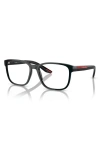 Prada Linea Rossa 57mm Pillow Optical Glasses In Black