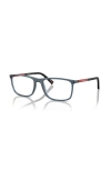 Prada Linea Rossa 57mm Rectangle Optical Glasses In Multi