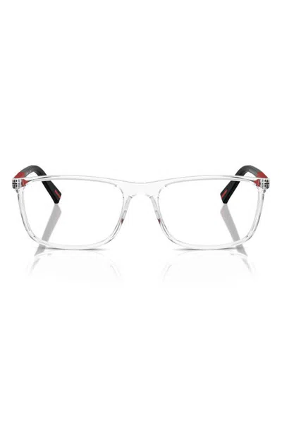 Prada Linea Rossa 57mm Rectangular Optical Glasses In Multi