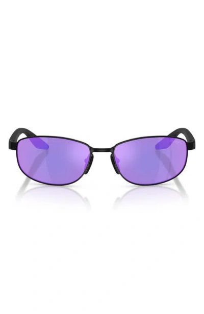 Prada Linea Rossa 58mm Oval Sunglasses In Burgundy