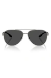 Prada Linea Rossa 58mm Polarized Pilot Sunglasses