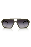 Prada Linea Rossa 59mm Gradient Pilot Sunglasses In Green