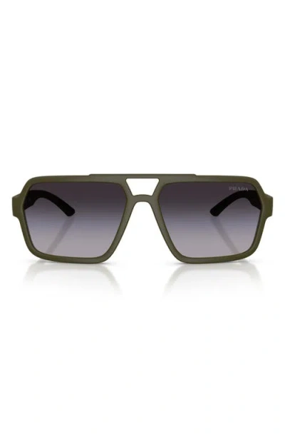 Prada Linea Rossa 59mm Gradient Pilot Sunglasses