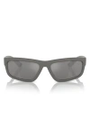 Prada Linea Rossa 59mm Rectangular Sunglasses In Gray