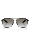 Prada Linea Rossa Ps A53s 1bo5o0 Nero Opaco Sunglasses In Black