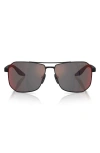 Prada Full Frame Sunglasses In Gray