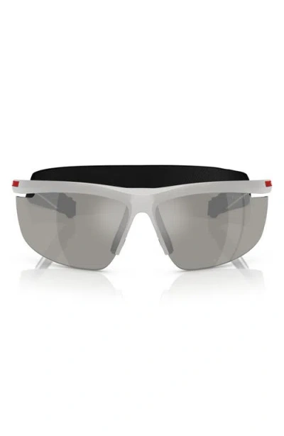 Prada Linea Rossa 96mm Gradient Pillow Sunglasses In Grey Mirror
