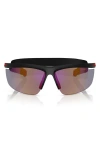 Prada Linea Rossa 96mm Gradient Pillow Sunglasses In Matte Black
