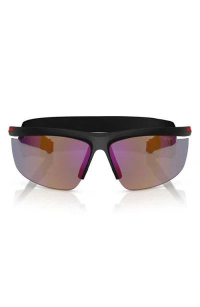 Prada Linea Rossa 96mm Gradient Pillow Sunglasses In Matte Black