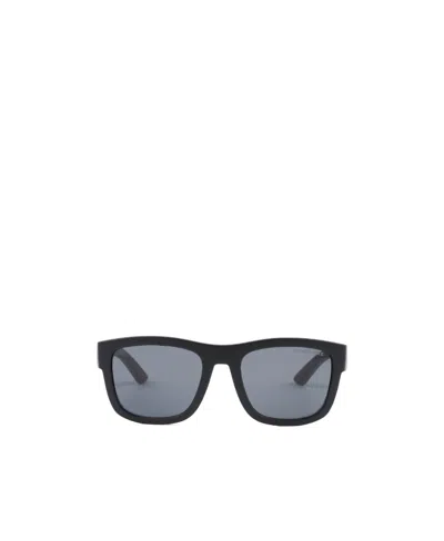 Prada Linea Rossa Active Square-frame Sunglasses In Black
