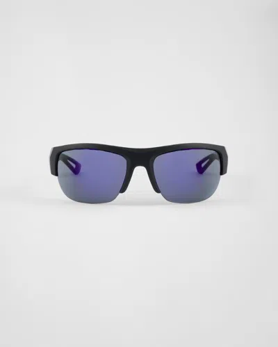 Prada Linea Rossa Active Sonnenbrille In Blue Lenses/purple