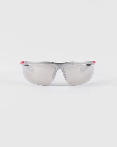 Prada Linea Rossa Active Sonnenbrille In Silber-verchromte Gläser