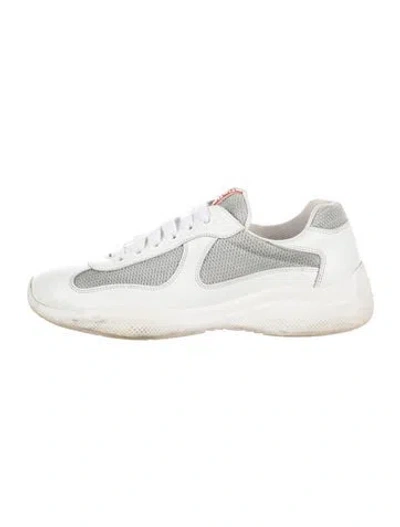 Pre-owned Prada Linea Rossa America's Cup Athletic Sneakers In White
