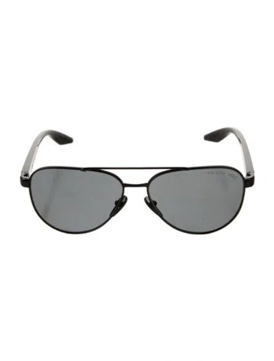 Pre-owned Prada Linea Rossa Aviator Sunglasses In Black