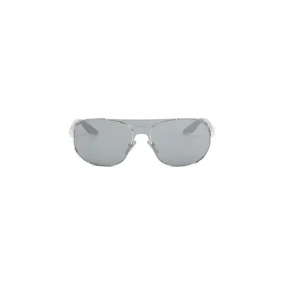 Prada Linea Rossa Black Acetate And Metal Sunglasses In White