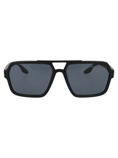 Prada Linea Rossa Black Rubber Injected Sunglasses