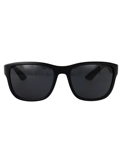 Prada Linea Rossa Black Rubber Nylon Sunglasses