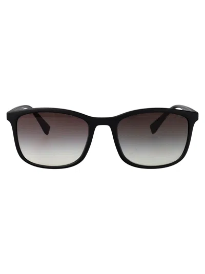 Prada Linea Rossa Black Rubber Nylon Sunglasses