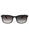 Prada Linea Rossa Black Rubber Nylon Sunglasses In Black