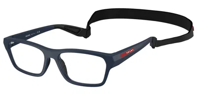 Prada Linea Rossa Demo Rectangular Men's Eyeglasses Ps 03rv Mag1o1 56 In Blue