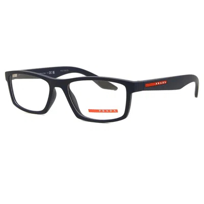 Prada Linea Rossa Demo Rectangular Men's Eyeglasses Ps 04pv U631o1 54 In Black