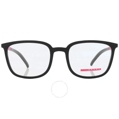 Prada Linea Rossa Demo Rectangular Men's Eyeglasses Ps 05nv 1bo1o1 54 In Black