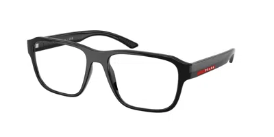 Prada Linea Rossa Demo Rectangular Men's Eyeglasses Ps 05rv 1ab1o1 52 In Brown