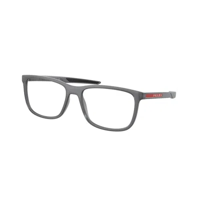 Prada Linea Rossa Demo Rectangular Men's Eyeglasses Ps 07ov 13c1o1 54 In Gray