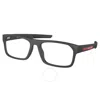 Prada Linea Rossa Demo Rectangular Men's Eyeglasses Ps 08ov Dg01o1 57